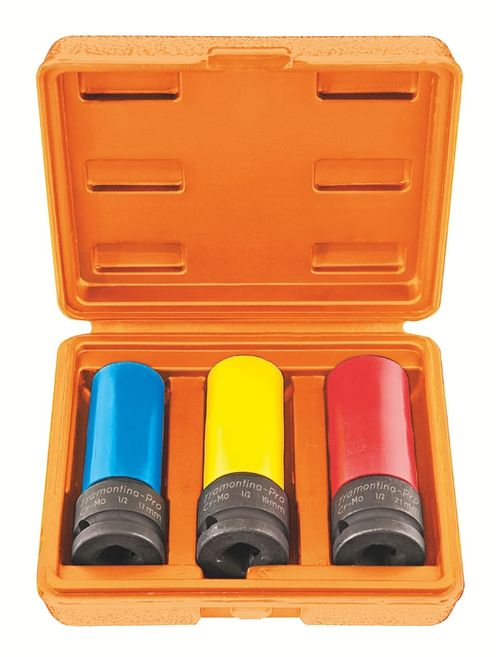 Juego De Dados De Impacto 1/2" 3 Piezas Tramontina Pro