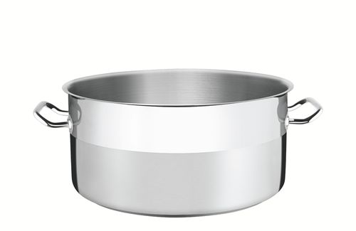 Cacerola Honda Empresarial De Acero Inoxidable Con Fondo Triple Sin Tapa De 36 Cm Y 22,3L Tramontina