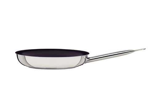 Sartén Tramontina Professional Raso De Acero Inoxidable Con Fondo Triple Revestimiento Interno De Antiadherente Con Mango 30 Cm 2,9 L