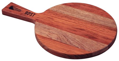 Tabla De Corte Tramontina Rost Redonda Para Servir En Madera De Jatoba Combinada Con Mango Y Acabado Al Aceite 34 X 23 Cm