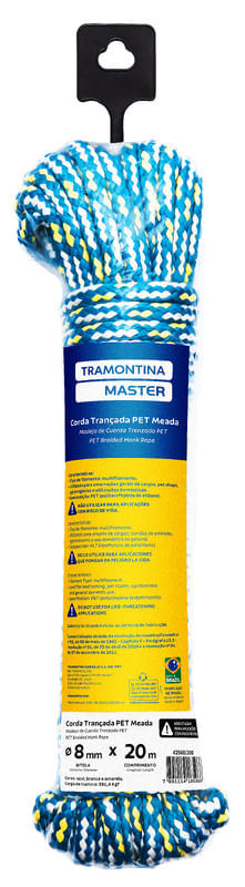 Madeja de Piola Trenzada PET 8 mm x 20 m Tramontina MASTER