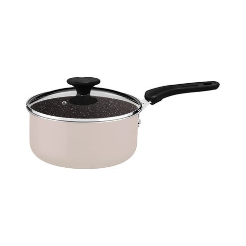 Olla Tramontina Tunis en Aluminio con Revestimiento Interno Cerámico y Externo Siliconado en Rosa Trufado 18 cm 2 L