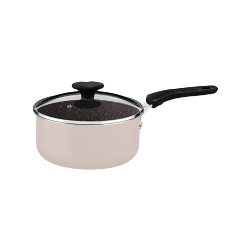 Olla Tramontina Tunis en Aluminio con Revestimiento Interno Cerámico y Externo Siliconado Rosa Trufado 16 cm 1,35 L