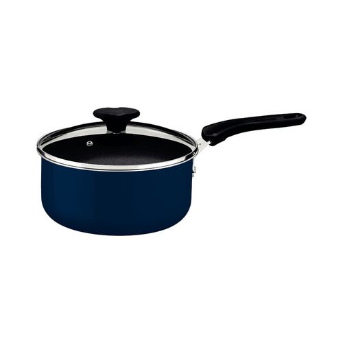 Olla Tramontina Tunis en Aluminio con Revestimiento Interno Cerámico y Externo Siliconado Azul Mediterráneo 18 cm 2 L