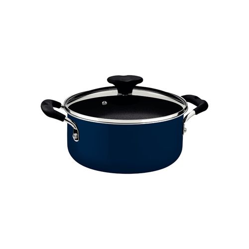 Cacerola Tramontina Tunis en Aluminio con Revestimiento Interno Cerámico y Externo Siliconado Azul Mediterráneo 20 cm 2,9 L