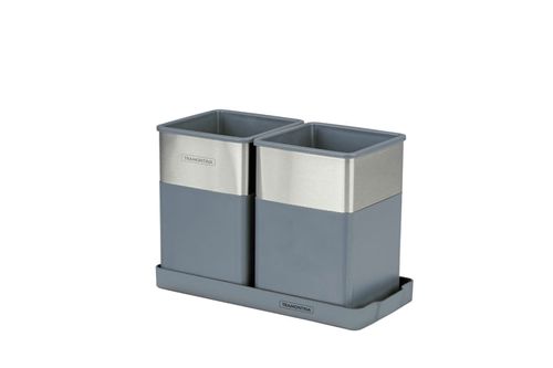 Organizador Multiuso Tramontina en Acero Inoxidable y Poliestireno Simétrico