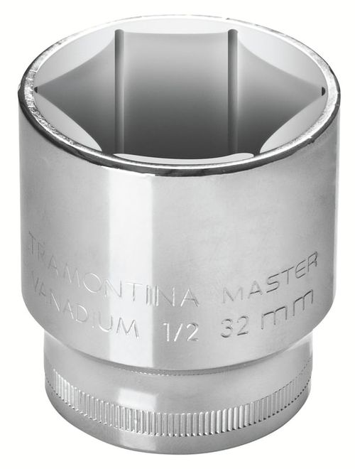 Dado Hexagonal En Acero Cromo Vanadio 27 Mm Tramontina Master - Encastre 1/2"