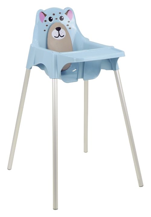 Silla Alta Infantil Teddy en Polipropileno Azul
