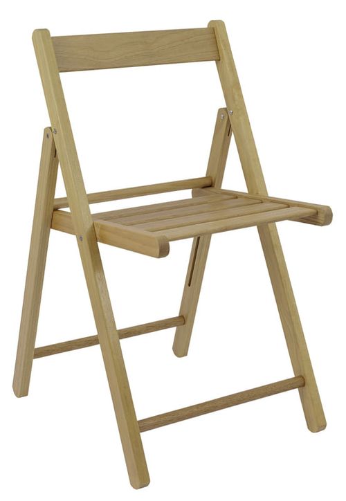 Silla Lille Plegable de Madera de Tauari Acabado Barniz