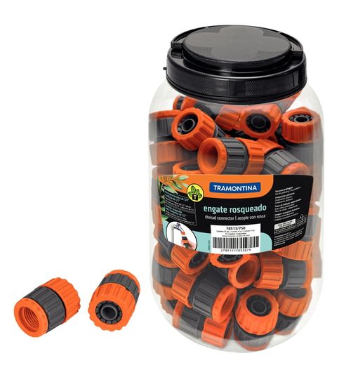 Adaptador con Rosca en Plástico para Manguera 1/2" y Grifos Pote con 55 un.