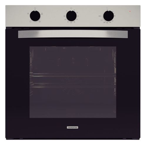 Horno eléctrico de embutir Tramontina de acero inoxidable, con 4 funciones, 74 litros de capacidad.