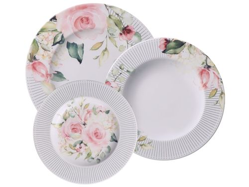 Juego de Platos Tramontina Ornatta en Porcelana Decorada 12 Piezas