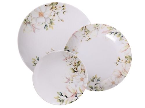 Juego de Platos Tramontina Magnólia en Porcelana Decorada 12 Piezas