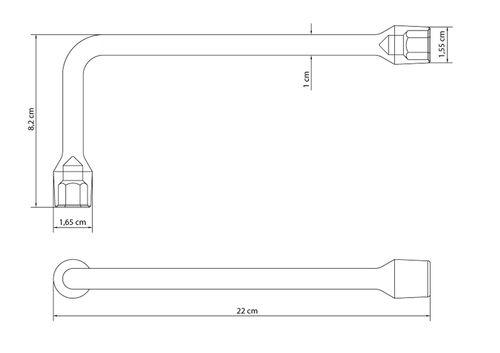 Llave De Pipa Abierta 10 Mm Tramontina Master Cromada