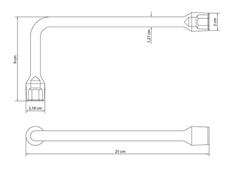 Llave De Pipa Abierta 14 Mm Tramontina Master Cromada
