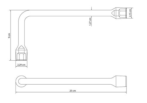 Llave De Pipa Abierta 15 Mm Tramontina Master Cromada