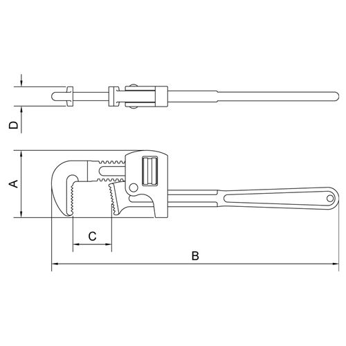 Llave Para Tubo 14" Tramontina Pro