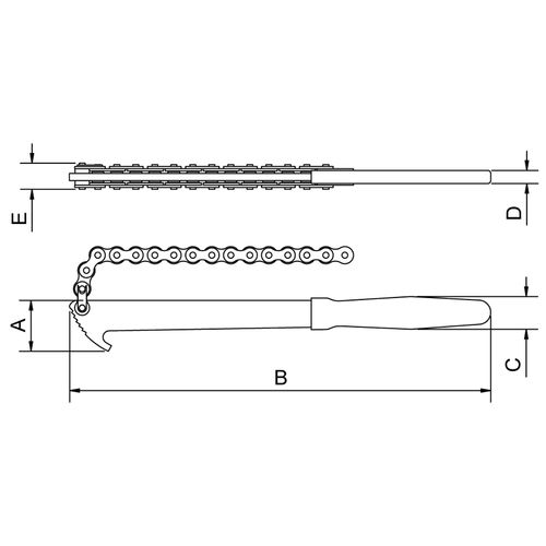 Llave Cadena 11'' Tramontina Pro