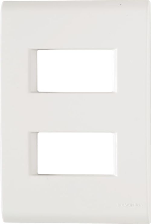 Placa 2 Módulos Separados 4X2 Tramontina Liz Blanca