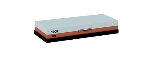 Piedra para Afilar Tramontina Profio Doble Faz con Granulación 1000 y 400 y Soporte Revestido de Goma