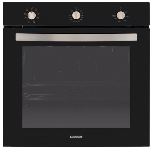Horno eléctrico de embutir Tramontina de vidrio templado negro, con 7 funciones, 73 litros de capacidad.