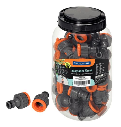 Adaptador Hembra Tramontina con Rosca 3/4" y Reducción 1/2" - Pote de 75 un