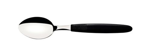 Cuchara de Postre Tramontina Ipanema con Láminas de Acero Inoxidable y Mango de Polipropileno Negro