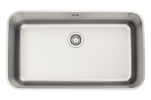 Bacha Bajo Poner Tramontina Dora 70 BL R6 en Acero Inoxidable Cepillado y Válvula con Rebosadero