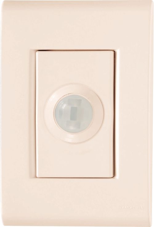 Placa 4x2 Detector de Presencia Bivolt Tramontina Liz con Fotocélula Beige
