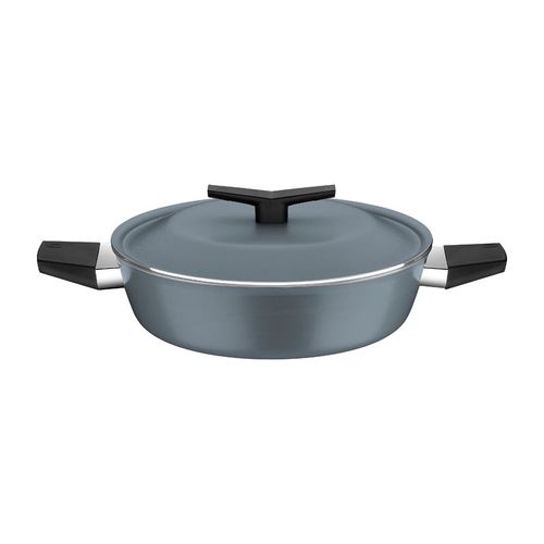 Arrocera Tramontina Spezia Induction en Aluminio con Revestimiento Interno y Externo en Antiadherente Starflon Excellent Azul Ardosia 24 cm