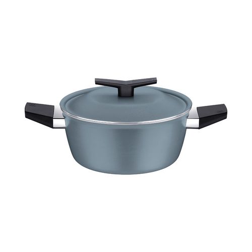 Cacerola Tramontina Spezia Induction en Aluminio con Revestimiento Interno y Externo en Antiadherente Starflon Excellent Azul Ardosia 20 cm