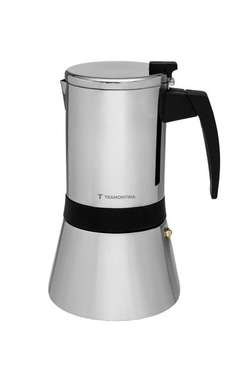 Cafetera Italiana Tramontina Para Espresso de Acero Inoxidable 600 ml