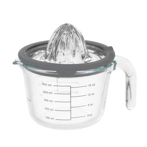 Exprimidor de Frutas Tramontina de Vidrio de Borosilicato con Tapa de Vidrio y Sellado de Silicona 500 ml