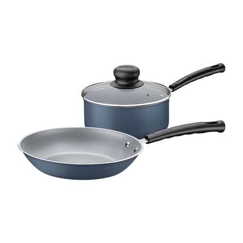 Juego de olla y sartén Tramontina Versalhes en aluminio con revestimiento interno y externo con antiadherente Starflon Max Azul 2 piezas