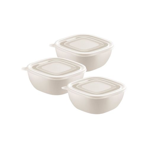 Juego de Potes Tramontina MixColor en Polipropileno Algodón con Tapa Transparente 600 ml 3 Piezas