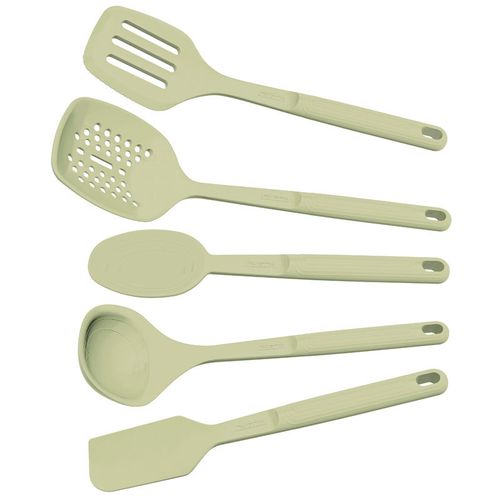Juego de Utensilios Tramontina Softta de Silicona Verde 05 Piezas