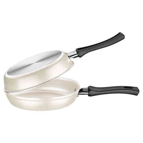 Omeletera Tramontina Loreto en Aluminio con Revestimiento Interno Antiadherente Starflon Max con Mangos Baquelita 20 cm Beige