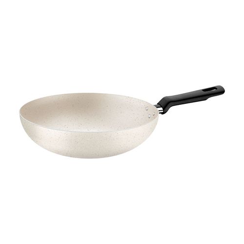 Sartén Honda Tramontina Loreto en Aluminio con Revestimiento Interno y Externo con Antiadherente Starflon Max Beige 24 cm 2,2 L