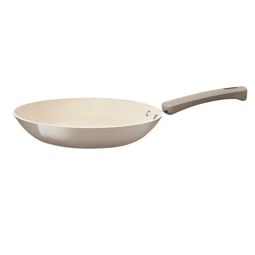 Sartén Tramontina Veronese en Aluminio Reciclado con Revestimiento Interno Cerámico y Externo Siliconado Beige Mineral 28 cm 2 L