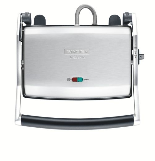 Sandwichera Tramontina by Breville Express de acero inoxidable opaco con plancha flotante 220V